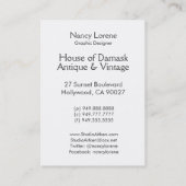 Xahara: 水および緑の1917ファッションのポートレート 名刺 (裏面)