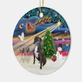 Xams魔法 – ボクサー(ブリンドル2) セラミックオーナメント (左)