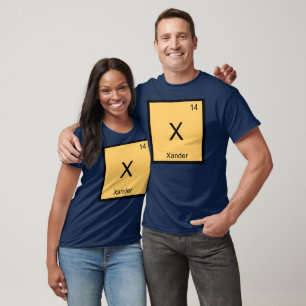 Xander Name化学要素周期表 Tシャツ