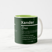 Xander Personalized Name ツートーンマグカップ (正面右)