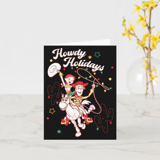 Xar Christmas Howdy Holidays Friends  カード (黄色い花)