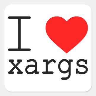 xargsステッカー大好き スクエアシール