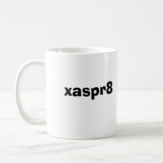 xasper8 (憤激させて下さい) コーヒーマグカップ (左)