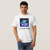 xat_logo、xat.com/help tシャツ (正面フル)