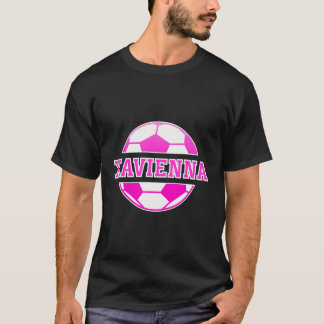 Xavienna名前ガールズサッカー遊サッカースポーツFa Tシャツ