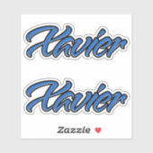 Xavier Name blue Aufkleber Sticker Stickerset シール (シート)