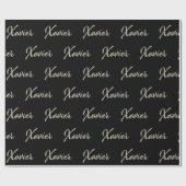 Xavier Vorname Name edles Geschenkpapier Papier ラッピングペーパー (フラット)