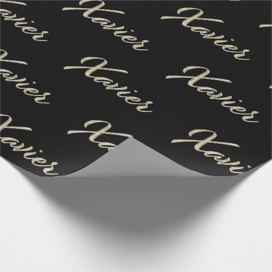 Xavier Vorname Name edles Geschenkpapier Papier ラッピングペーパー (角)