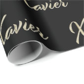 Xavier Vorname Name edles Geschenkpapier Papier ラッピングペーパー (ロールコーナー)