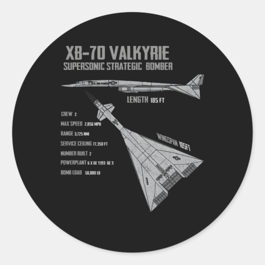 Xb-70ヴァルキリー ラウンドシール (正面)