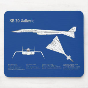 XB-70 Valkyrie – 飛行機の設計図の計画ABD マウスパッド