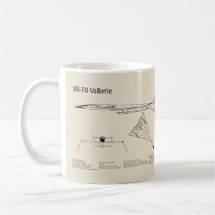 XB-70 Valkyrie – 飛行機の設計図プランSD コーヒーマグカップ