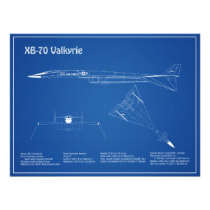 XB-70 Valkyrie – 飛行機設計図プランAD フォトプリント