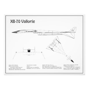 XB-70 Valkyrie – 飛行機設計図プランBD フォトプリント