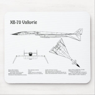 XB-70 Valkyrie – 飛行機設計図プランBD マウスパッド