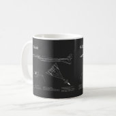 XB-70 Valkyrie – 飛行機設計図PD コーヒーマグカップ (正面左)