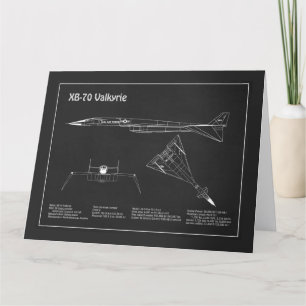 XB-70 Valkyrie – 飛行機設計図PD サンキューカード
