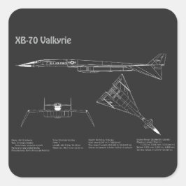 XB-70 Valkyrie – 飛行機設計図PD スクエアシール