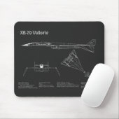 XB-70 Valkyrie – 飛行機設計図PD マウスパッド (マウス)