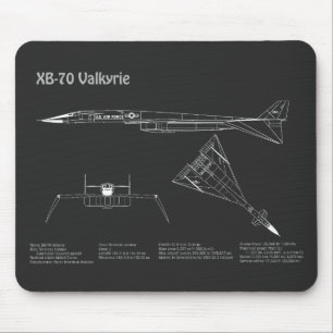 XB-70 Valkyrie – 飛行機設計図PD マウスパッド