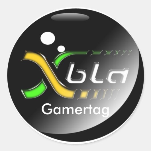 Xboxliveaddictsスタンプ ラウンドシール (正面)