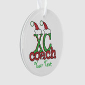 XCクロスカスタマイズカントリーのコーチクリスマスホリデー オーナメント (正面)