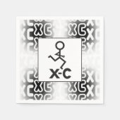 XCクロスカントリーランナーテーマ スタンダードカクテルナプキン (正面)