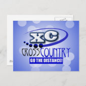XCクロスカントリー距離を移動 ポストカード (正面/裏面)