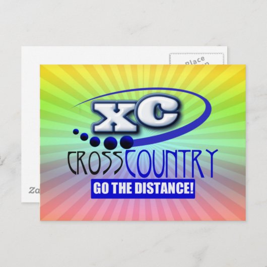 XCクロスカントリー距離を移動 ポストカード (正面/裏面)