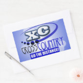 XCクロスカントリー距離を移動 長方形シール (封筒)