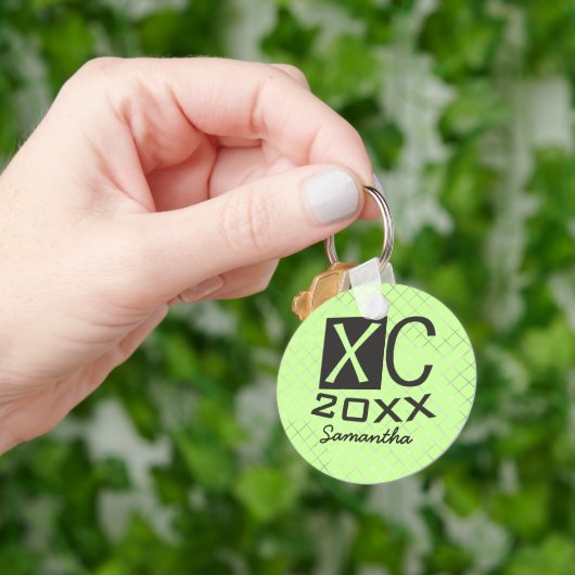 XCクロスパーソナライズされたカントリーランニングズのキーチェーン キーホルダー (手)