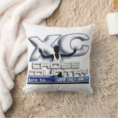 XCクロス・カントリーのロゴを走るために生まれて下さい クッション (ブランケット)