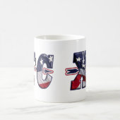 XCクロス・カントリー愛国心が強い米国の旗 コーヒーマグカップ (中央)