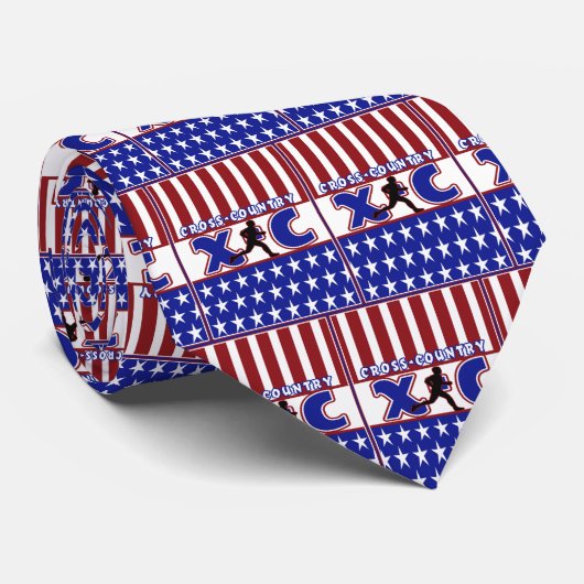 XCクロス・カントリー米国の愛国心が強いタイ ネクタイ (ロール)