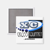 XCモットー – 距離を移動 – CROSS COUNTRY マグネット (正面/裏面)