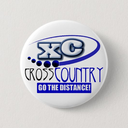 XCモットー-間隔は行きます-クロス・カントリー 缶バッジ (正面)