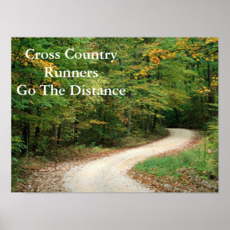 XCランナーは距離ポスター紙16"x 12" ポスター