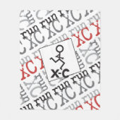 XC走 – クロスカントリー走ズ フリースブランケット (正面)