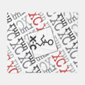 XC走 – クロスカントリー走ズ フリースブランケット (正面(横))