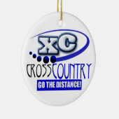 XC間隔のクロス・カントリーのモットーのオーナメントは行きます セラミックオーナメント (右)
