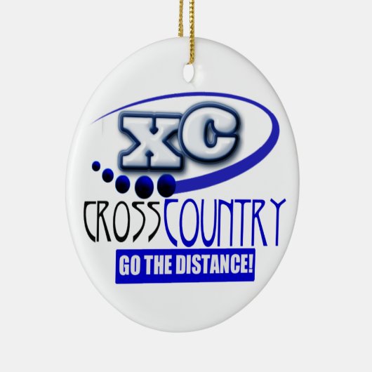 XC間隔のクロス・カントリーのモットーのオーナメントは行きます セラミックオーナメント (右)