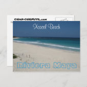 Xcacelのビーチ ポストカード (正面/裏面)