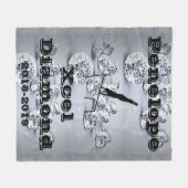 Xcelダイヤモンドガールズ体操ブランケパーソナライズされたット フリースブランケット (正面(横))