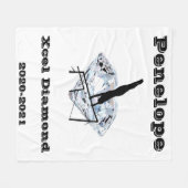 Xcelダイヤモンドガールズ体操ブランケパーソナライズされたット フリースブランケット (正面(横))