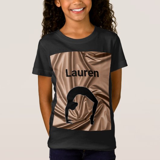 Xcelブロンズガールズ体操Tシャツパーソナライズされた Tシャツ (正面)