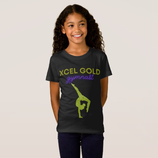 Xcel金ゴールド体操Tシャツ Tシャツ (正面フル)