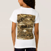 Xcel金ゴールド女子体操Tシャツパーソナライズされた Tシャツ (裏面)
