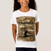 Xcel金ゴールド女子体操Tシャツパーソナライズされた Tシャツ (正面)