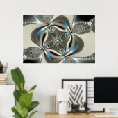 xChrome – フラクタル ポスター (ホームオフィス)