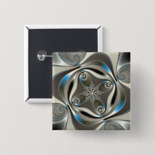 xChrome – フラクタル 缶バッジ (正面&裏面)